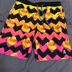 Neff Pink and Yellow Patterned Shorts